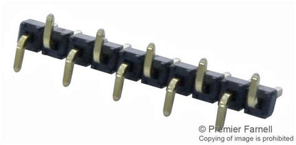 header, connector, 10-pin, 1 row 0.100, male vertical, surface mount