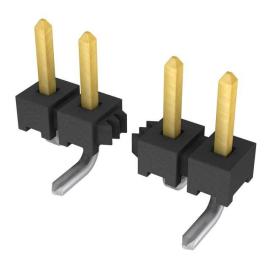 header, connector, 10-pin, 1 row 0.100, male vertical, surface mount
